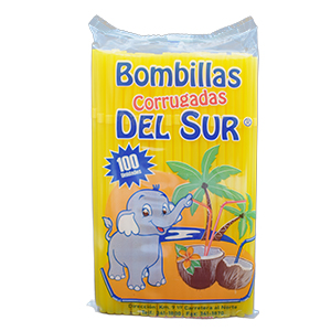 Bombillas Corrugadas Amarillo